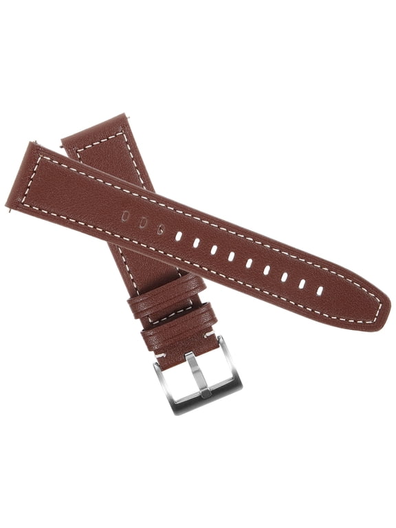 Light Brown Universal Watch Strap Replacement with Fine Stitching and Comfortable Fit for Everyday Wear