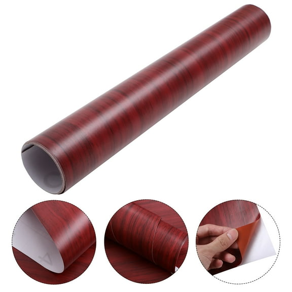 LOLIPPYY Repositionable Brown Peel Stick Wallpaper for Kitchen Cabinet and Countertop Decor