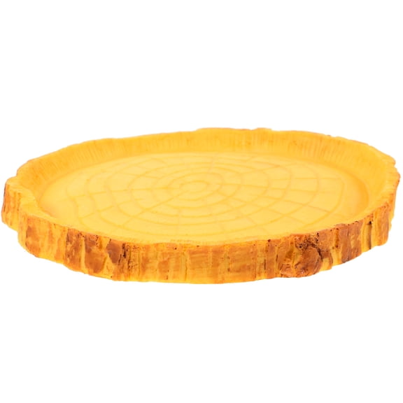 LOLIPPYY Reptile Feeding Bowls Resin Lizard Water Dish 1Pcs for Tortoises Frogs and Snakes