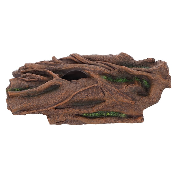LOLIPPYY Reptile Simulation Resin Hideaway Hollow Log for Aquarium Fish and Turtle Tank