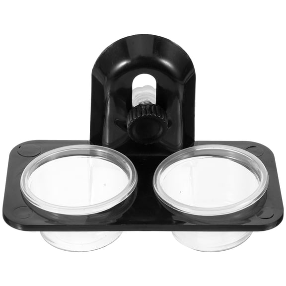 LOLIPPYY Black Plastic Round Water Dish for Reptiles, Lizard Water Storage Bowl, 1 Piece