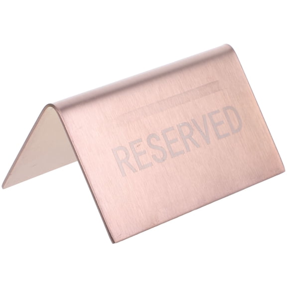 LOLIPPYY Rose Stainless Steel Reserved Table Sign Tags for Weddings, Cafes, Events - 1 Set Table Markers