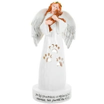 LOLIPPYY Resin Angel Holding Dog Puppy Ornament Angel Holding Animal Figurine Pet Souvenir