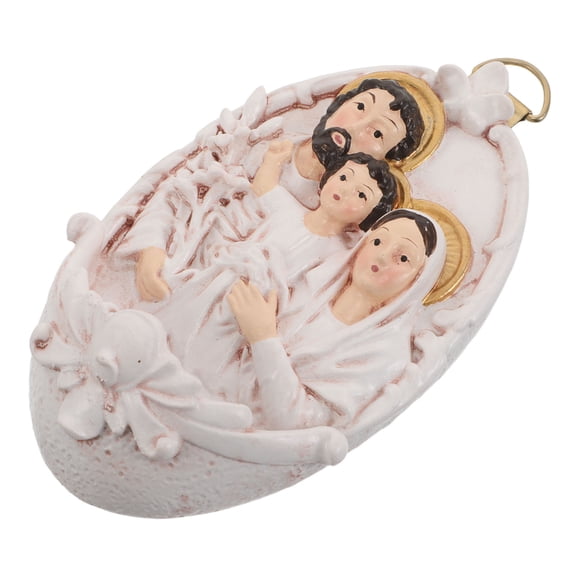 LOLIPPYY Resin Catholic Holy Water Font for Home Wall Accent with Biblical Easter Design