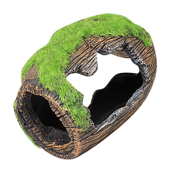 LOLIPPYY Resin House for Aquarium Fish Tank Shrimp Shelter Green Hiding Spot 1Pack