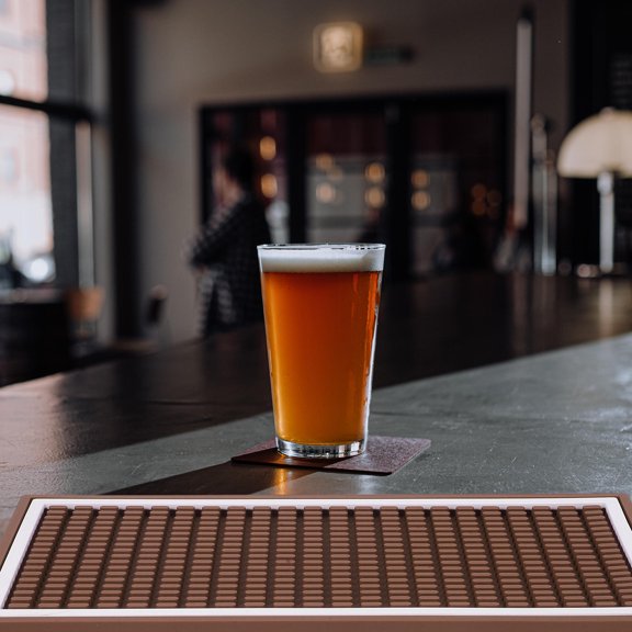 LOLIPPYY Restaurant Bar Drying Mat Soft PVC Non Slip Spill Mat with American White Edge Design