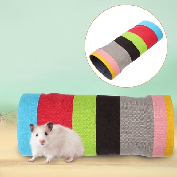 LOLIPPYY Resting Spot and Play Tunnel for Small Animals 1Pcs Multi Canvas 11.8X4.3X4.3in