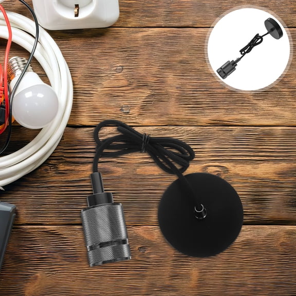 LOLIPPYY Retro Design Metal Hanging Light Base with Vintage Socket for Farmhouse Dining Room and Restaurant Ambiance