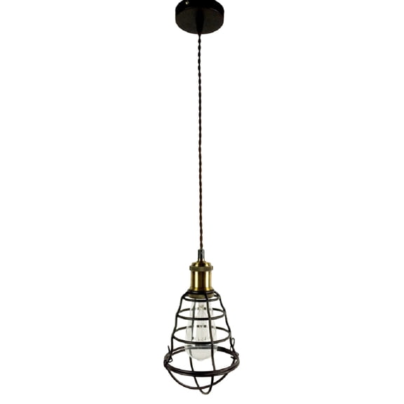 LOLIPPYY Retro Industrial Hanging Lamp for Restaurant Living Room Kitchen Industrial Loft Bar without Bulbs Light Source (Black)