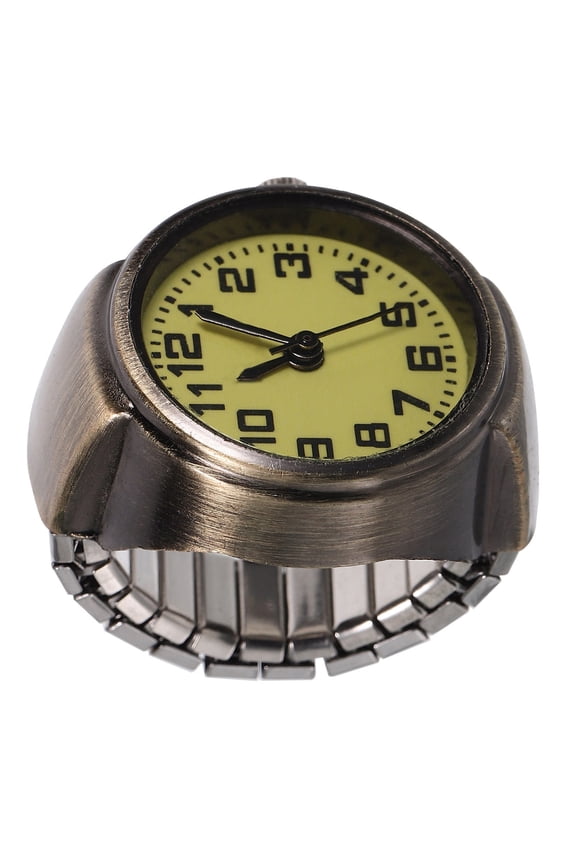 Vintage Style Quartz Watch for Fingers, Zinc Alloy, Assorted Colors, Retro Decorative Timepiece