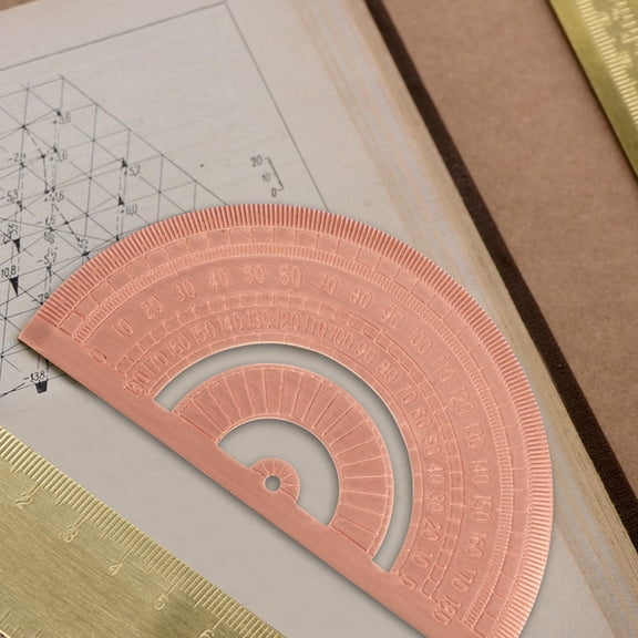 LOLIPPYY Retro Style Brown Protractor for Accurate Angle Measuring and Drafting