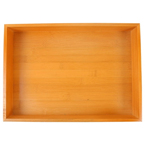 LOLIPPYY Reusable Serving Trays Rectangular Tray Chocolate Wood 1Pack Family Back to School