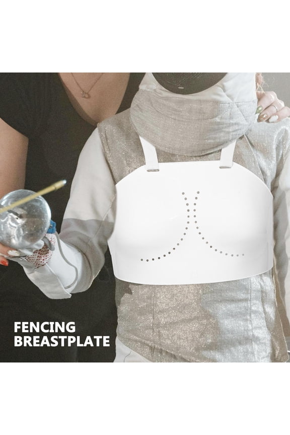 Reusable White Fencing Chest Protector Ergonomic Guard for Professional Sports and Training