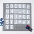 LOLIPPYY Reusable White PVC Alphabet Letter Stencils, Writing Tracing ...