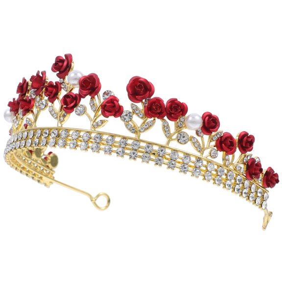 LOLIPPYY Rhinestone Hairband Headwrap Alloy Red Bridal Jewelry Women 1Pcs