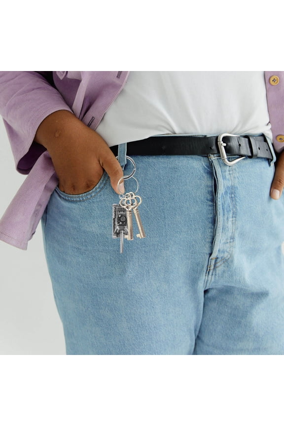 Ring 3D Tank Model Keychain Alloy Key Attachment 1Pack for Women