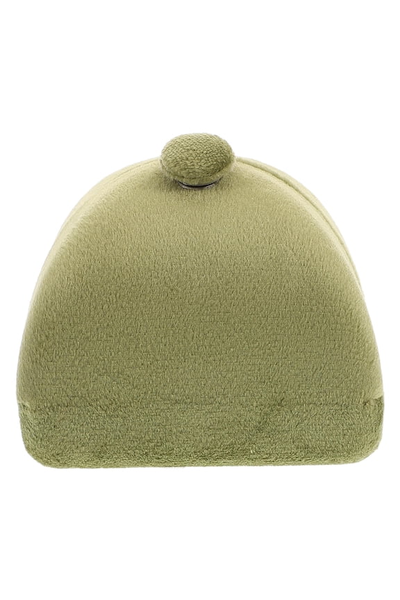 Ring Display Box Soft Plush Double Ring Holder for Storage and Proposal