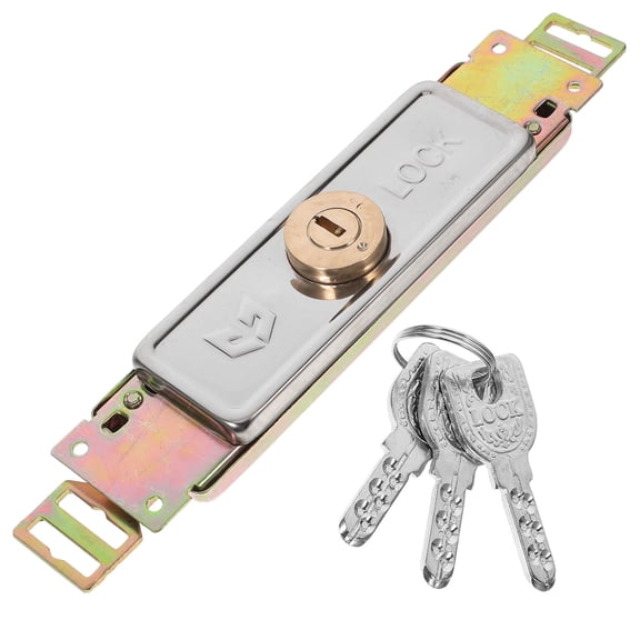 LOLIPPYY Heavy-Duty Iron Rolling Door Lock with Modern Design for Garage and Shed Security