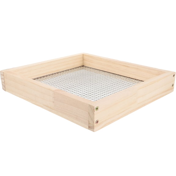 LOLIPPYY Rocks Sifter Wood Beige Garden Sieve Tool for Gardening 1Pcs