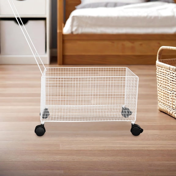 LOLIPPYY Rolling Laundry Basket with Wheels Plastic for Bathroom and Bedroom Laundry Storage
