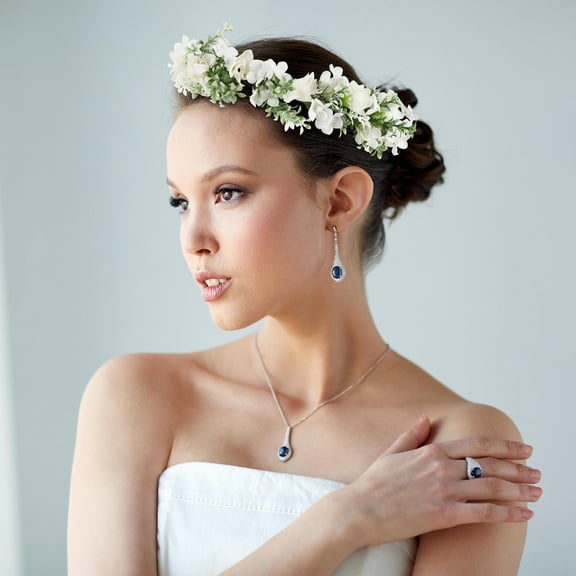 LOLIPPYY Romantic Style Flower Crown Headband Assorted Colors for Bridal and Bridesmaid Use