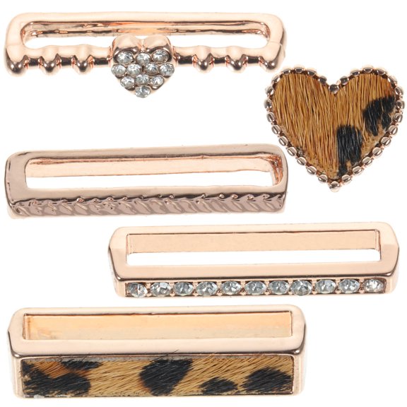 LOLIPPYY Rose Gold Metal Watch Band Bling Charms Decorative Rings for Special Occasions or Everyday Use
