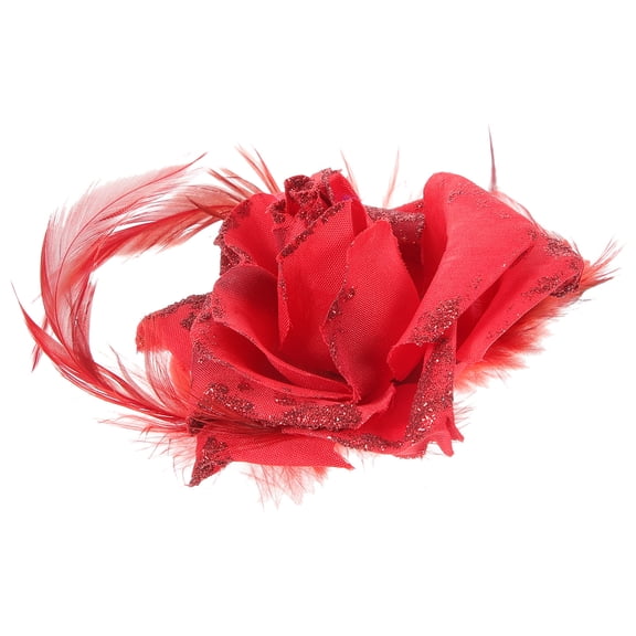 LOLIPPYY Red Rose Hair Accessory for Women, Fabric Hair Styling Accessory, 1 Piece