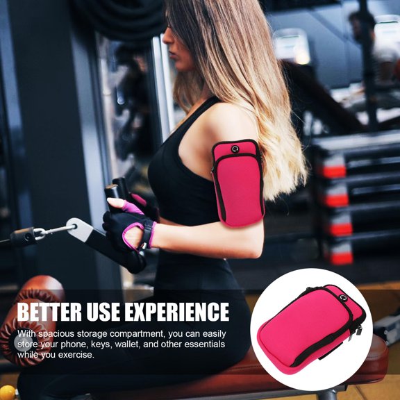 LOLIPPYY Rosy Arm Band for Workout with Spacious Storage Adjustable Fit and Lightweight Comfortable Design