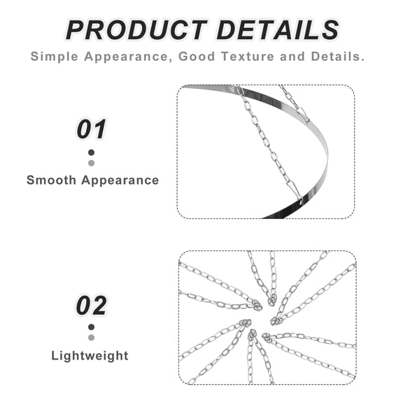 LOLIPPYY Round Metal Ceiling Drape Hoop Kit for Indoor Outdoor Wedding Canopy and Drapes
