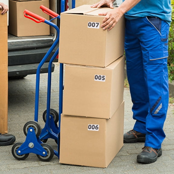 LOLIPPYY Round Numbered Stickers Black Adhesive Inventory Labels for Organizing Goods