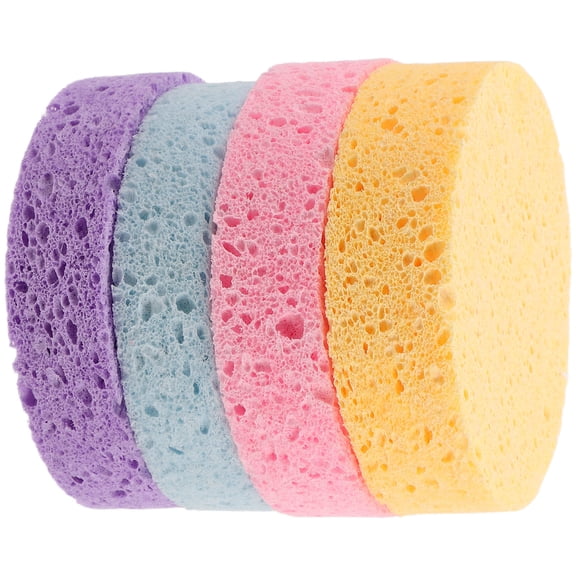 LOLIPPYY Round Paint Sponges 4Pcs Assorted Color Water Absorbent For Watercolor And Crafts
