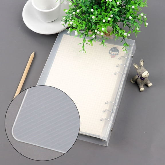 LOLIPPYY Round Ring File Folder with Plastic Cover for Loose Leaf and Notebook Sheet Protection