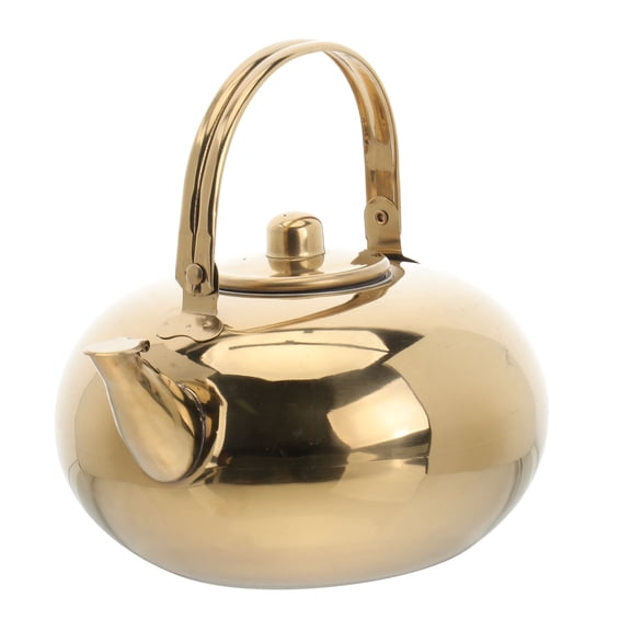LOLIPPYY Stainless Steel Round Tea Kettle for Home and Kitchen Use, Stylish Design, 1 Set