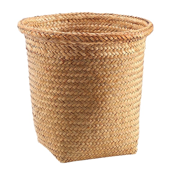 LOLIPPYY Round Woven Basket Khaki Straw Multi Function Flower Arrangement 1 Set