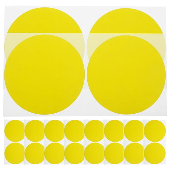 LOLIPPYY Round Yellow Adhesive Dots for Custom Name Labels and Decorative Organization