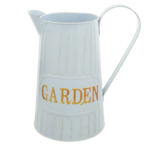 LOLIPPYY Rustic Sky Blue Iron Metal Jug Pitcher Decorative Vase for Aromatherapy Spa