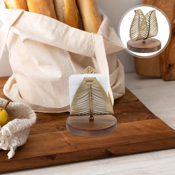 LOLIPPYY Rustic Wooden Napkin Holder for Tabletop, Practical Tissue Dispenser, Easy to Clean, Multi-Color, 7.5 x 5.5 x 4.5 Inches