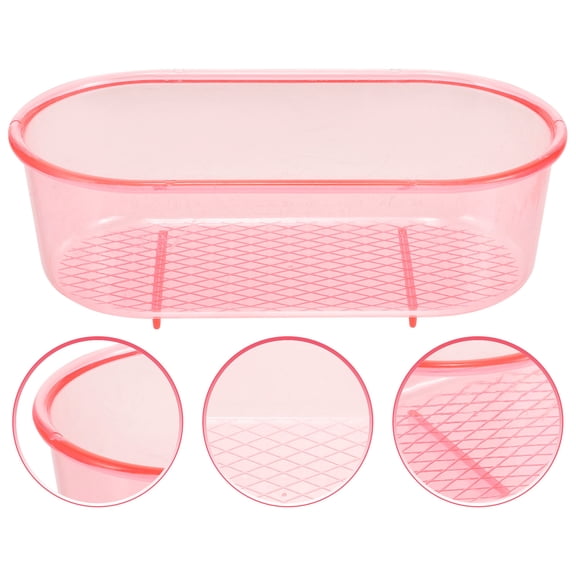 LOLIPPYY Safe Pink Parakeet Bath Box with Smooth Edges Durable Plastic for Birds Cage