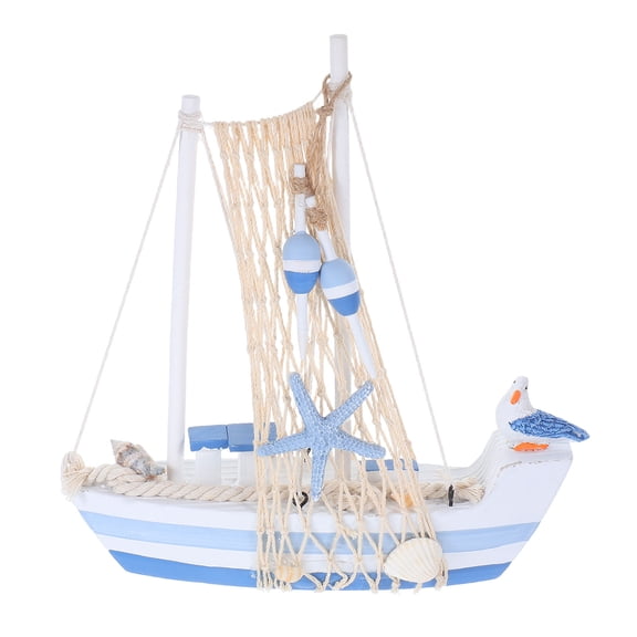 LOLIPPYY Sailing Boat Model Wooden Multi 1Pack Office Decor