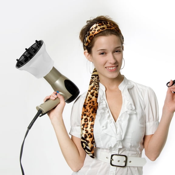 LOLIPPYY Universal White Hair Dryer Diffuser Attachment for Salon Curling and Styling Hair