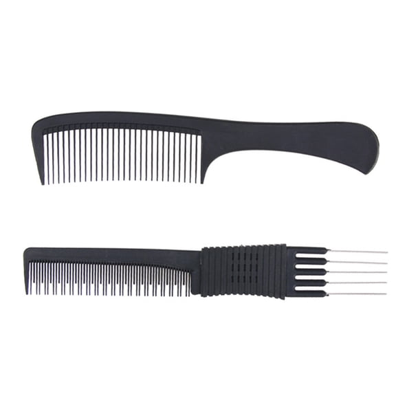 LOLIPPYY Salon Hairbrush Metal Comb with Anti Static Needles for Professional Hairdressing in Black