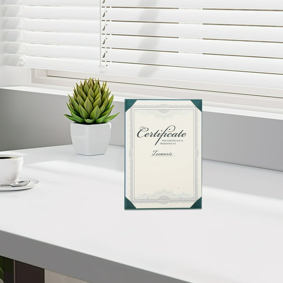 LOLIPPYY Green Silk Cloth School Diploma Frame Set, Elegant Design for Displaying Certificates at Home, 1 Piece