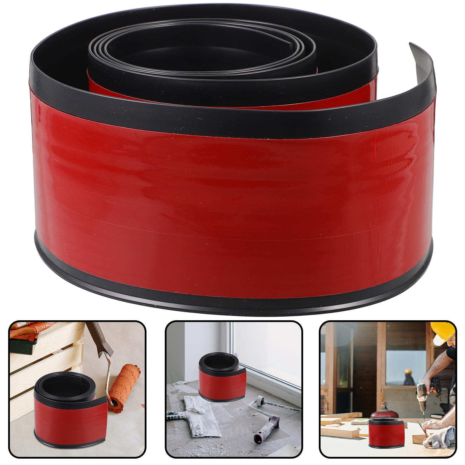 LOLIPPYY Self Adhesive Black PVC Skirting Board Sticker Flexible ...