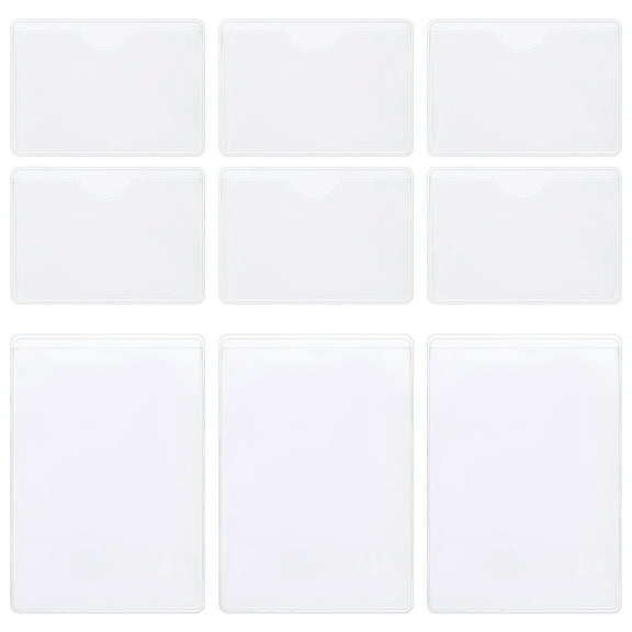 LOLIPPYY Self-Adhesive Index Label Pockets Transparent Plastic 50Pcs
