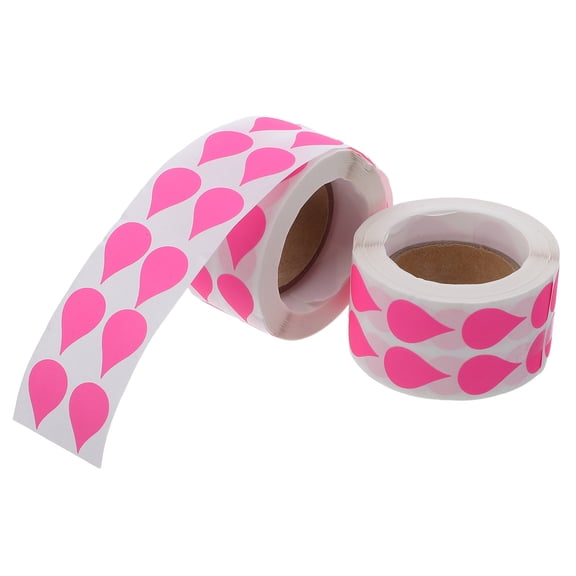 LOLIPPYY Fluorescent Self-Adhesive Teardrop Labels for Inventory Management and Storage Bin Organization