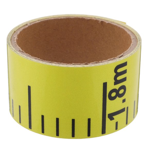 LOLIPPYY Reflective Yellow Self-Adhesive Water Level Scale Gauge Sticker 5cm x 2m
