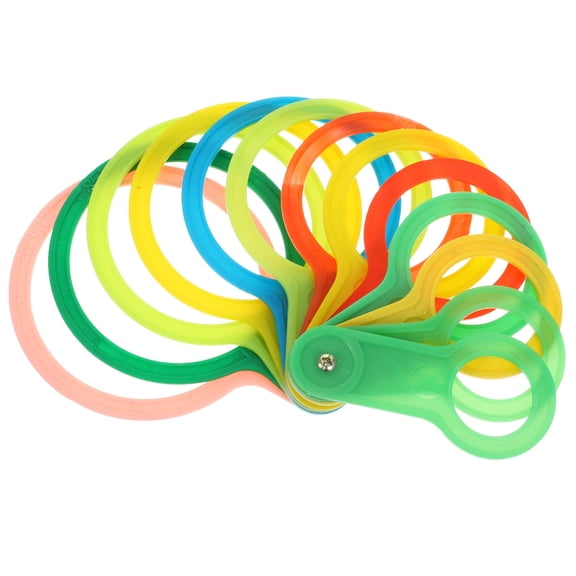 LOLIPPYY Set of 5 Plastic Measuring Rulers for Measuring Fruit Diameter Citrus Gauge Tool Random