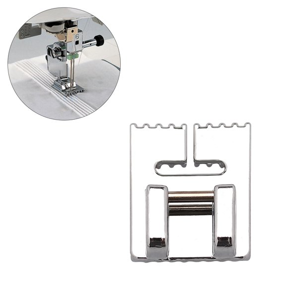 LOLIPPYY Sewing Machine Edging Foot Straight Stitch Presser Foot Silver 1Set Simple Design for Sewing Projects