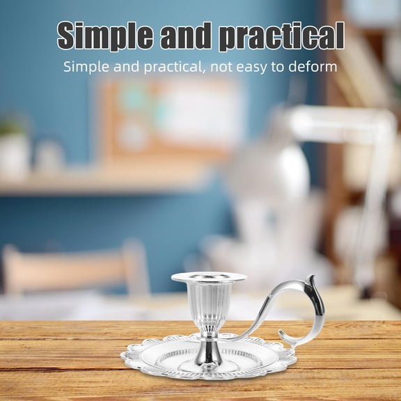 LOLIPPYY Vintage Metal Shabbat Candle Holder Set of 1, Elegant Table Decoration for Homeowners