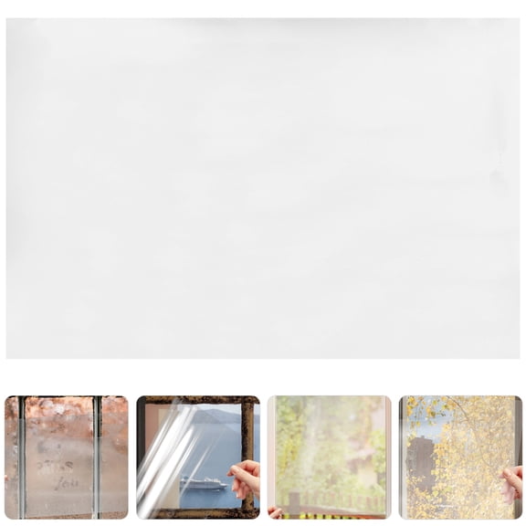 LOLIPPYY Shatterproof Glass Film White Transparent Security Window Film for Home Sliding Doors